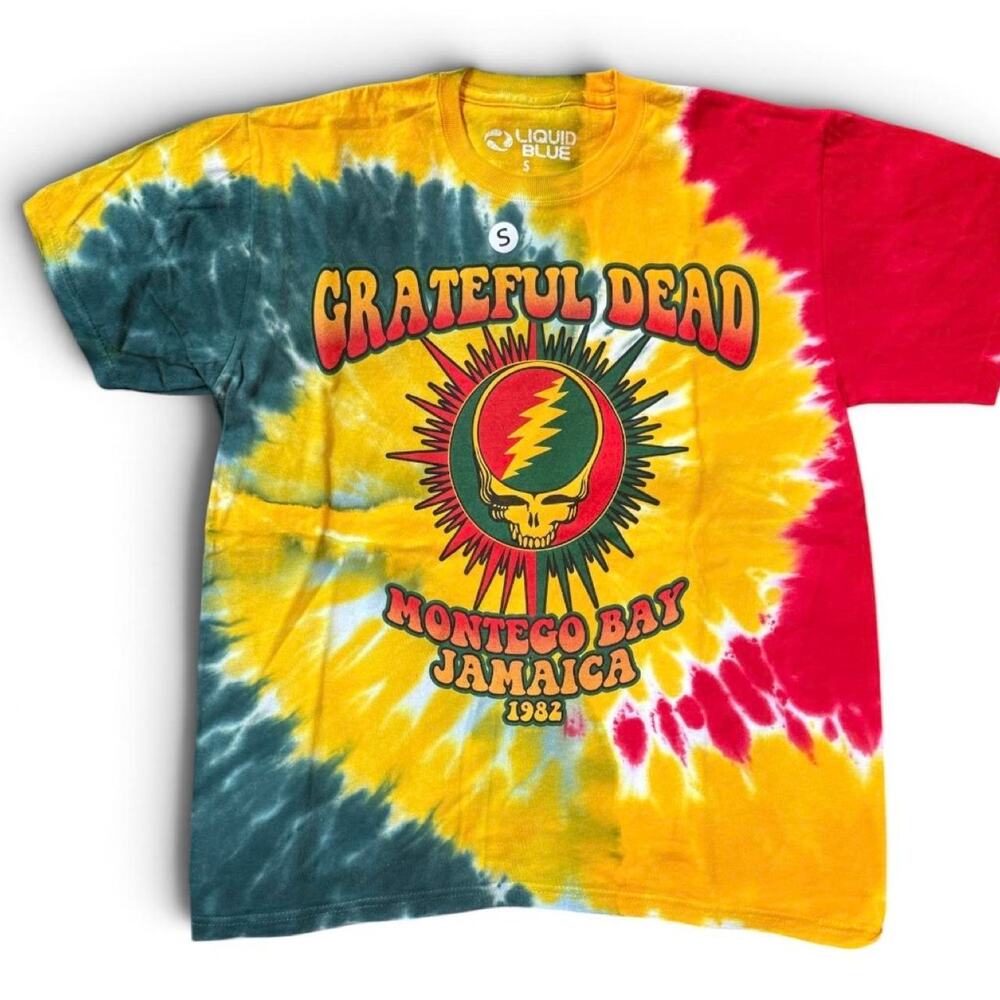 Vintage 2002 Grateful Dead Montego Bay Jamaica Tie-Dye T-Shirt Size Small NWOT
